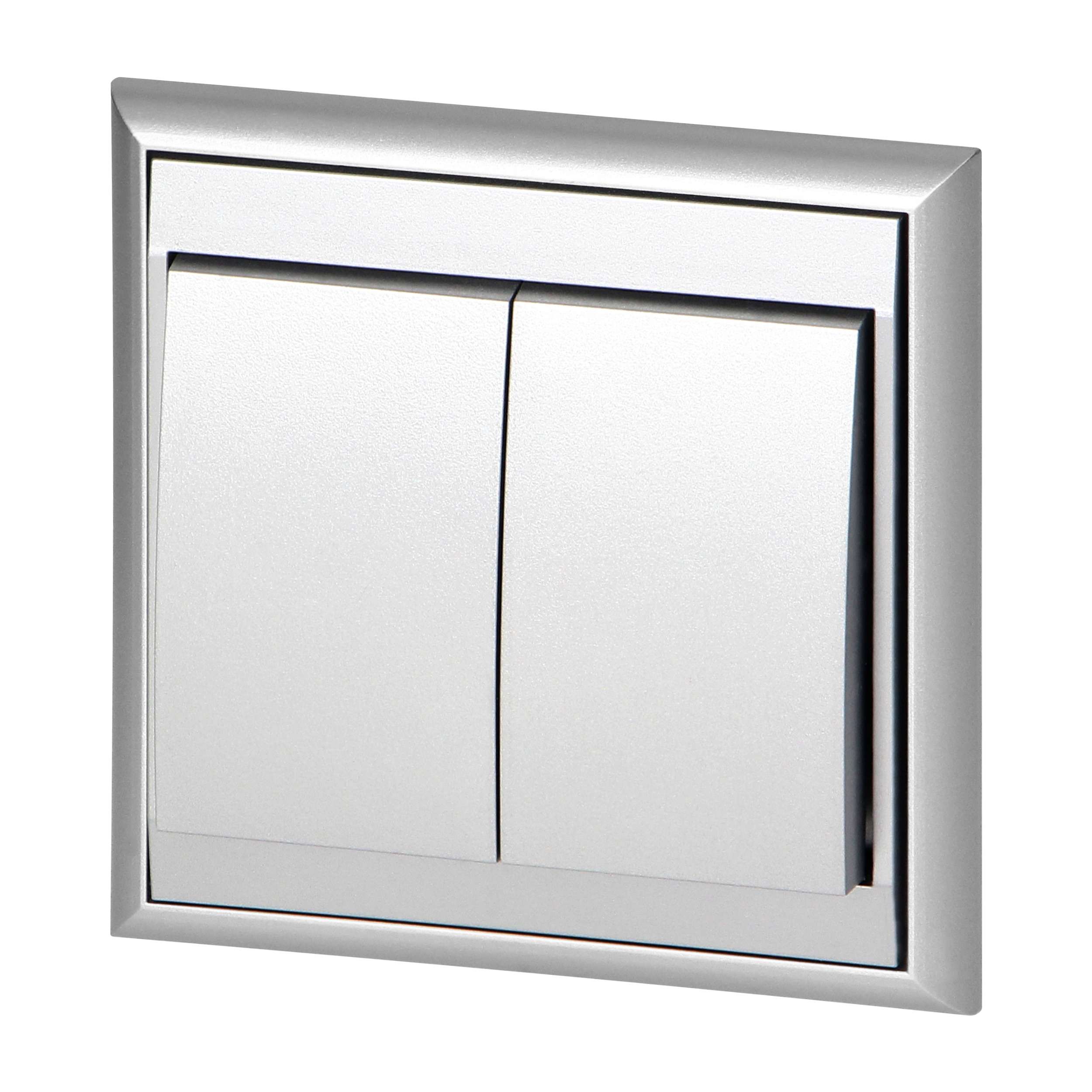 Łącznik p/t świecznikowy Luna, 10A, 250V, WP-2L, srebrny