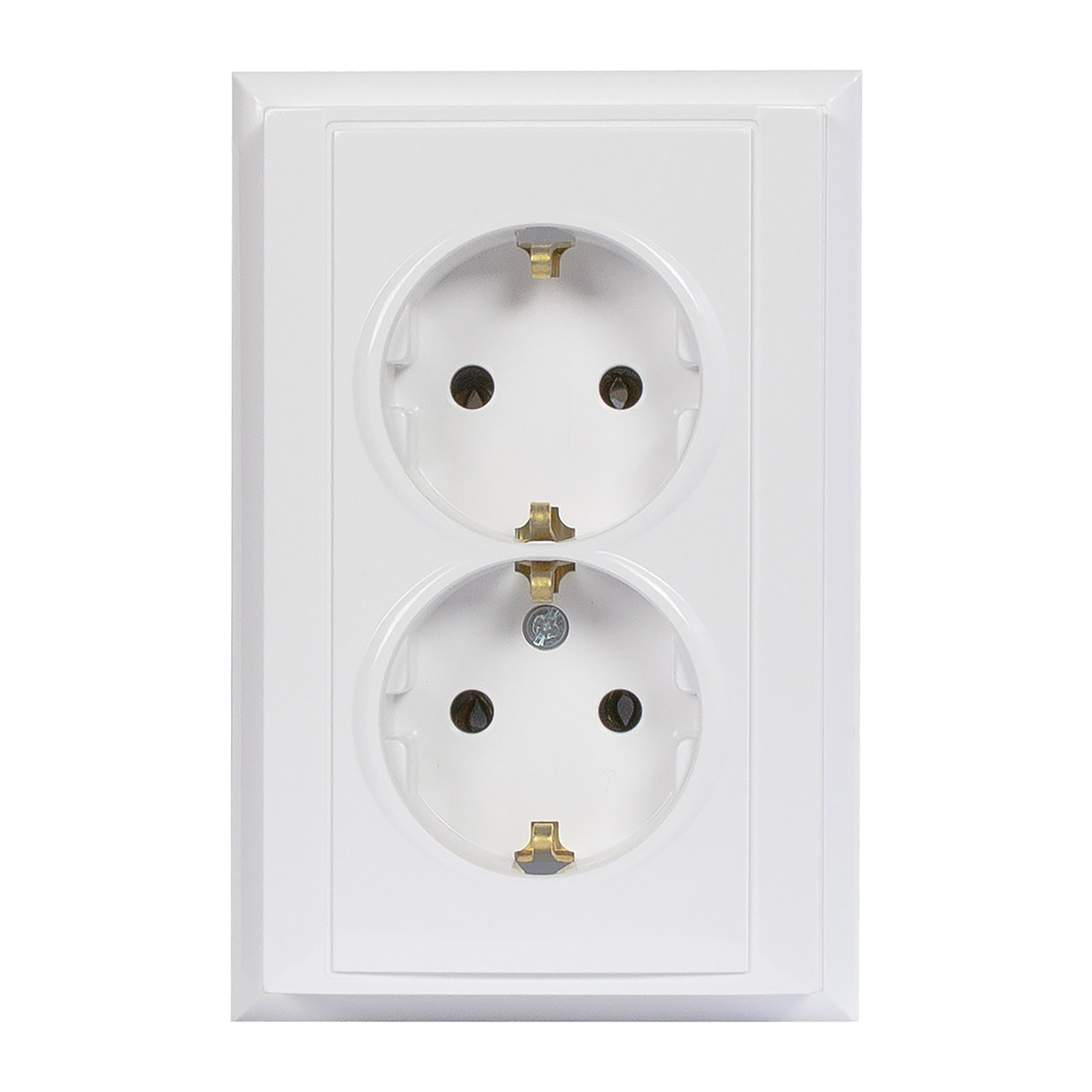 Gniazdo podwójne p/t 2x2P+Z, Schuko Luna, 16A, 250V, PT-7L, biały