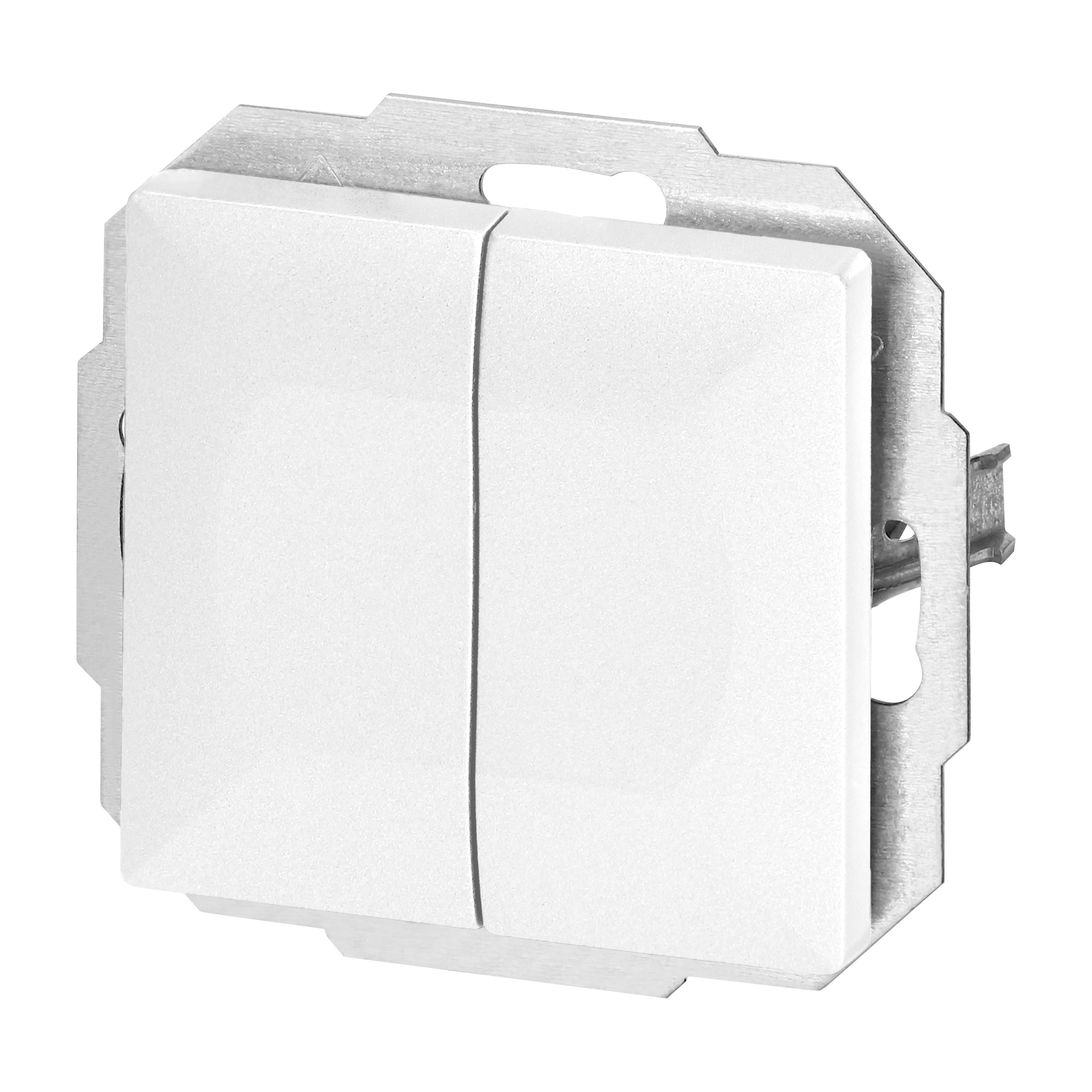Łącznik p/t schodowy podwójny Pearl, 10A, 250V, WP-2/5P, biały