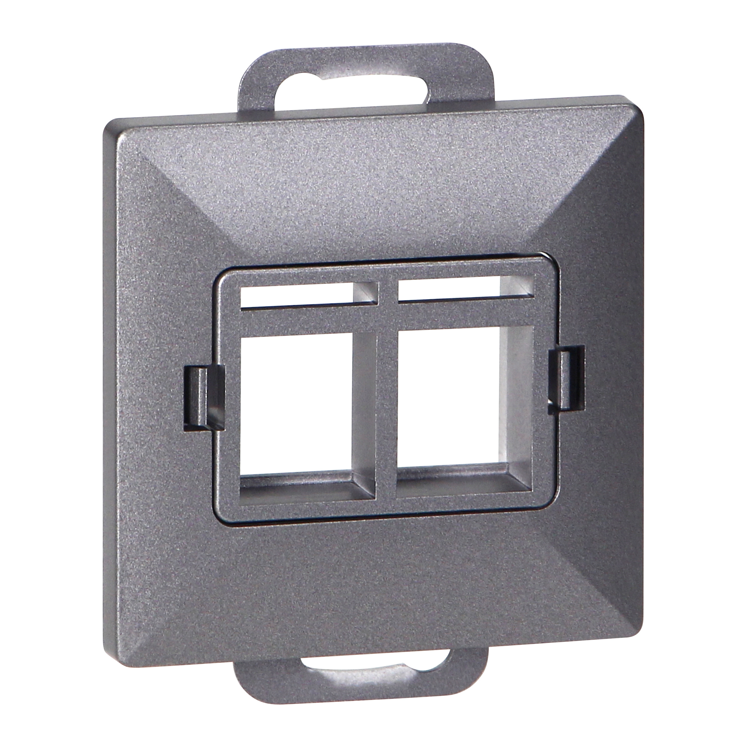 Płytka czołowa + 2xRJ45 Pearl, PC+ARJ45/P2, antracyt