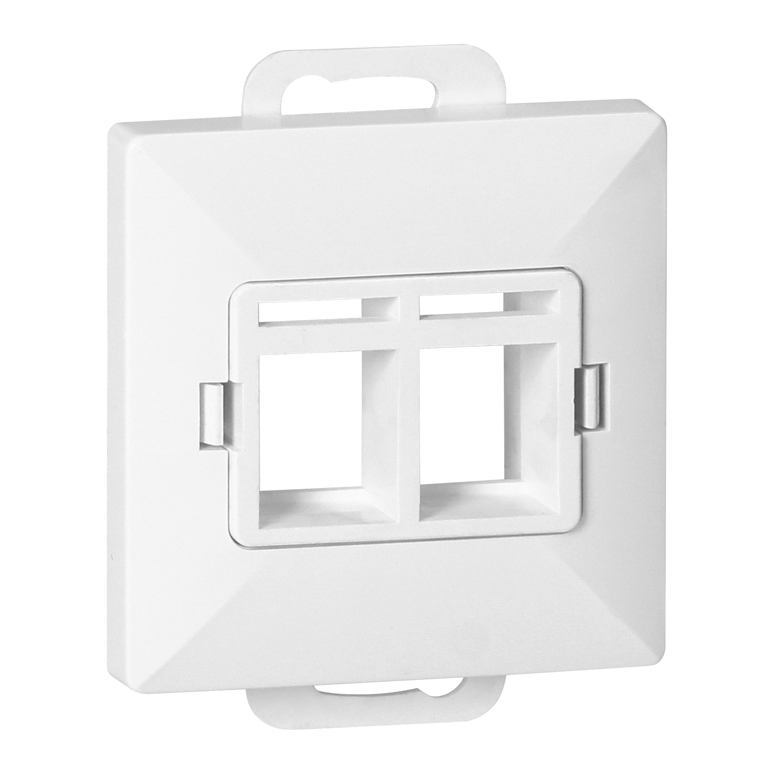 Płytka czołowa + 2xRJ45 Pearl, PC+ARJ45/P2, biały