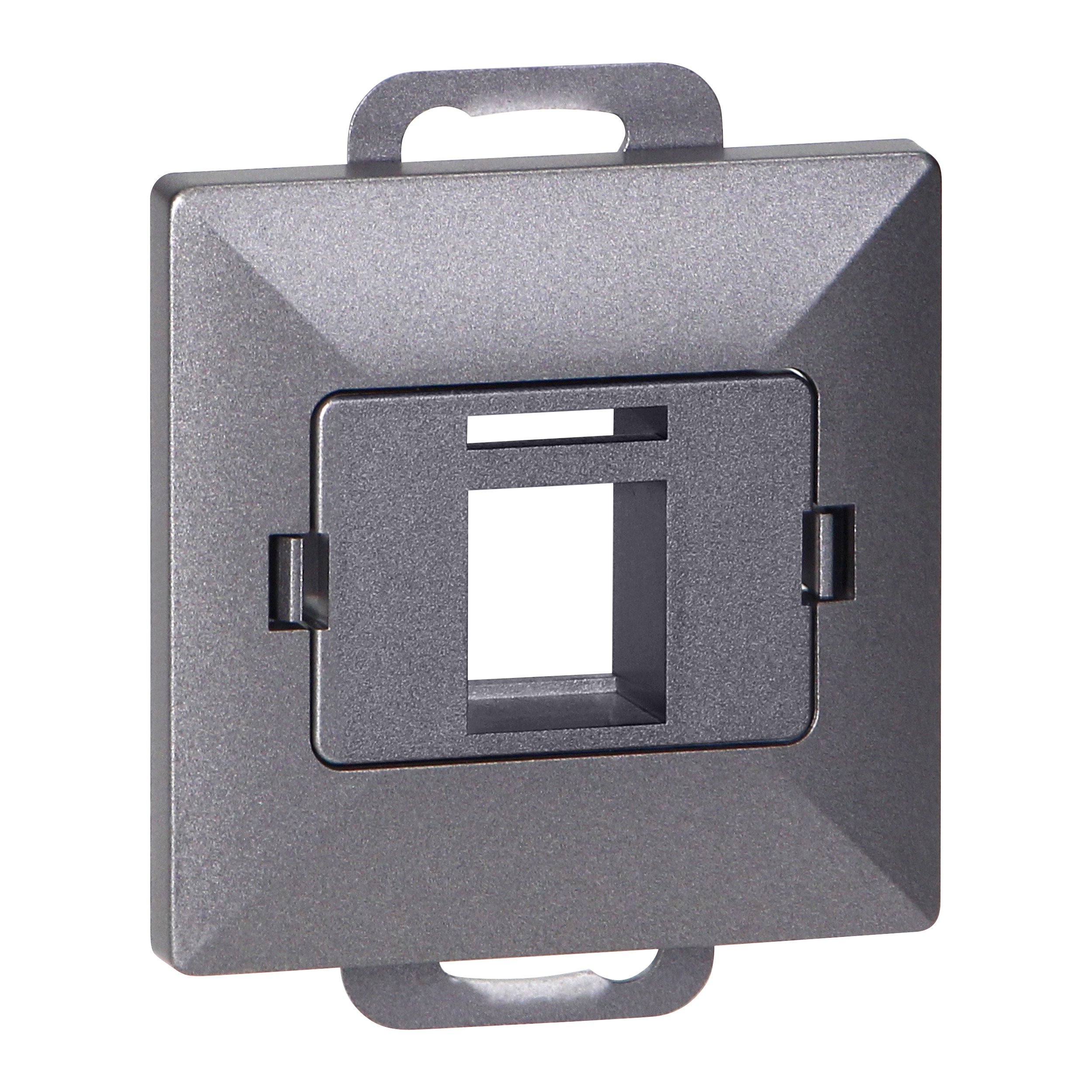Płytka czołowa + 1xRJ45 Pearl, PC+ARJ45/P1, antracyt