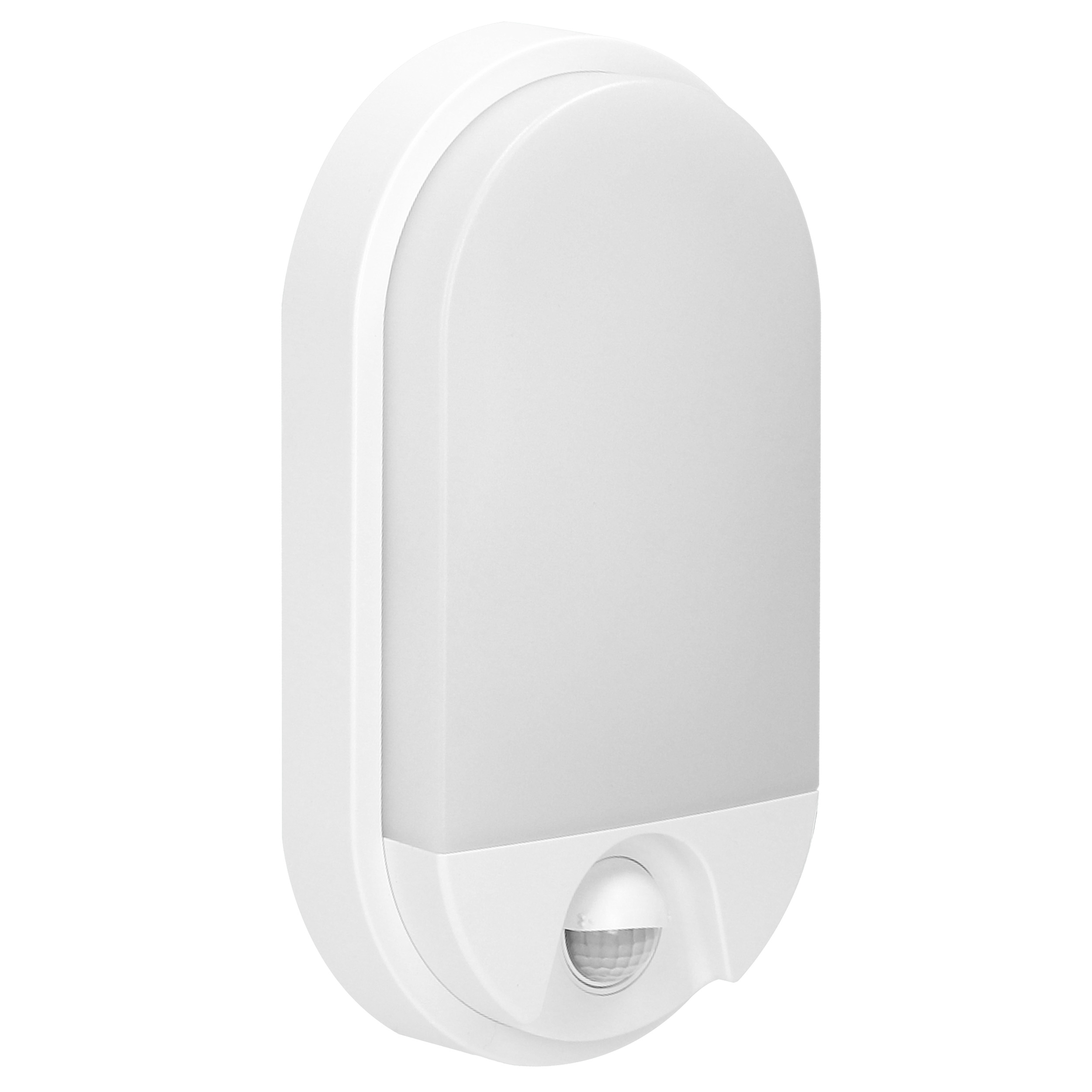 NEFRYT LED 10W, oprawa ogrodowa z czujnikiem ruchu 140st, 850lm, IP54, 4000K, biała