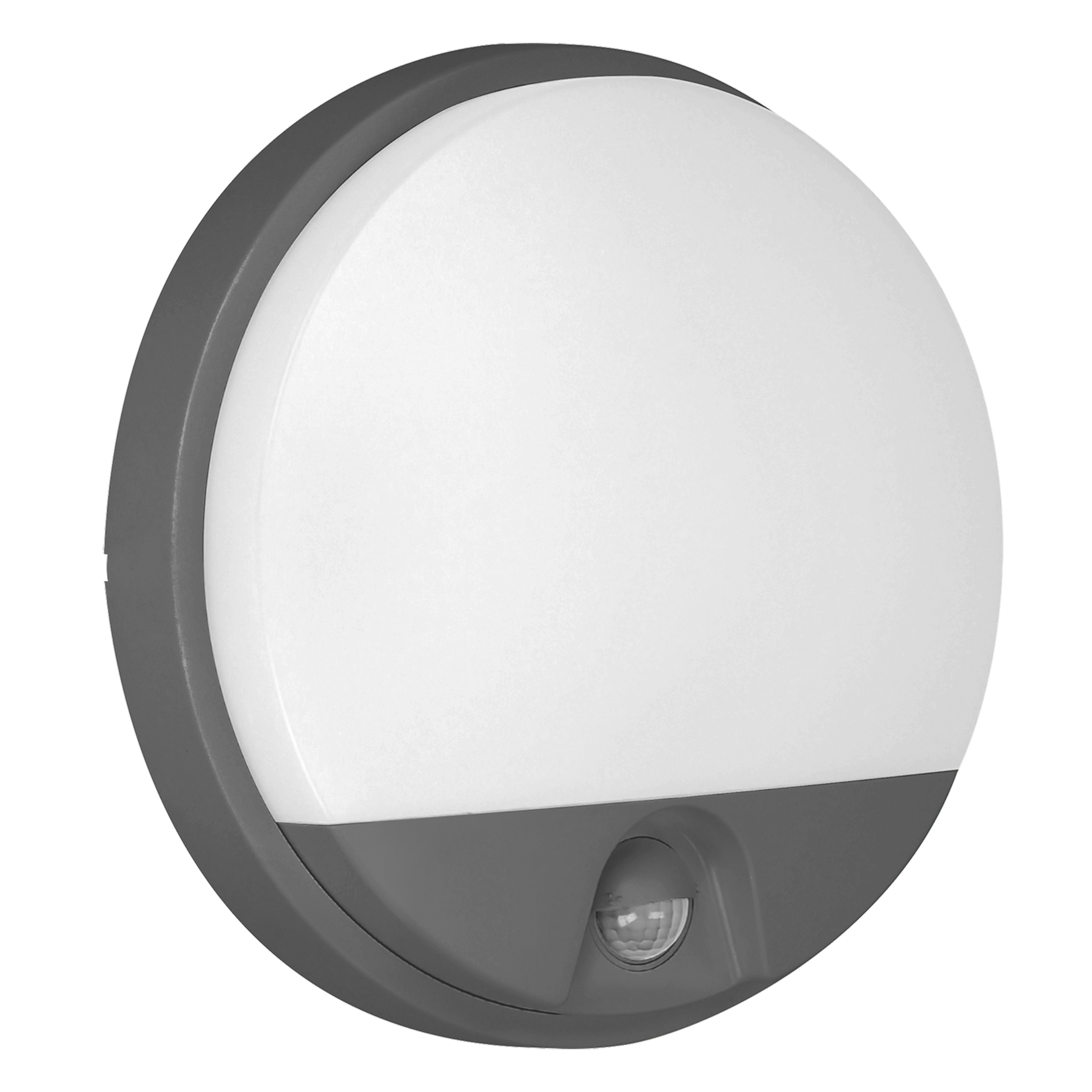 AGAT LED 15W, oprawa ogrodowa z czujnikiem ruchu, 140st, 1100lm, IP54, 4000K, szara