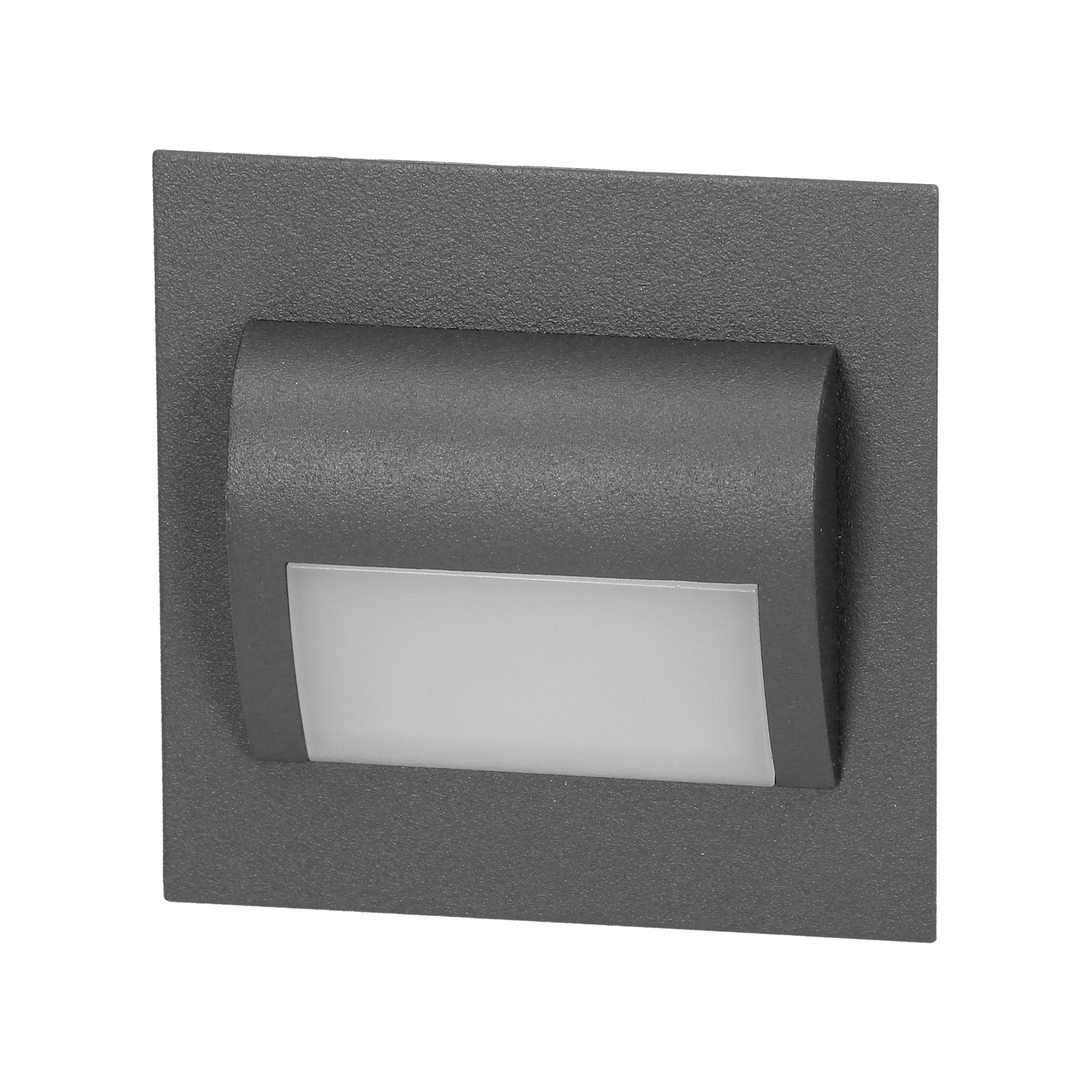 DRACO LED 1,2W, oprawa schodowa podtynkowa, 12V DC, 100lm, 3000K, grafit