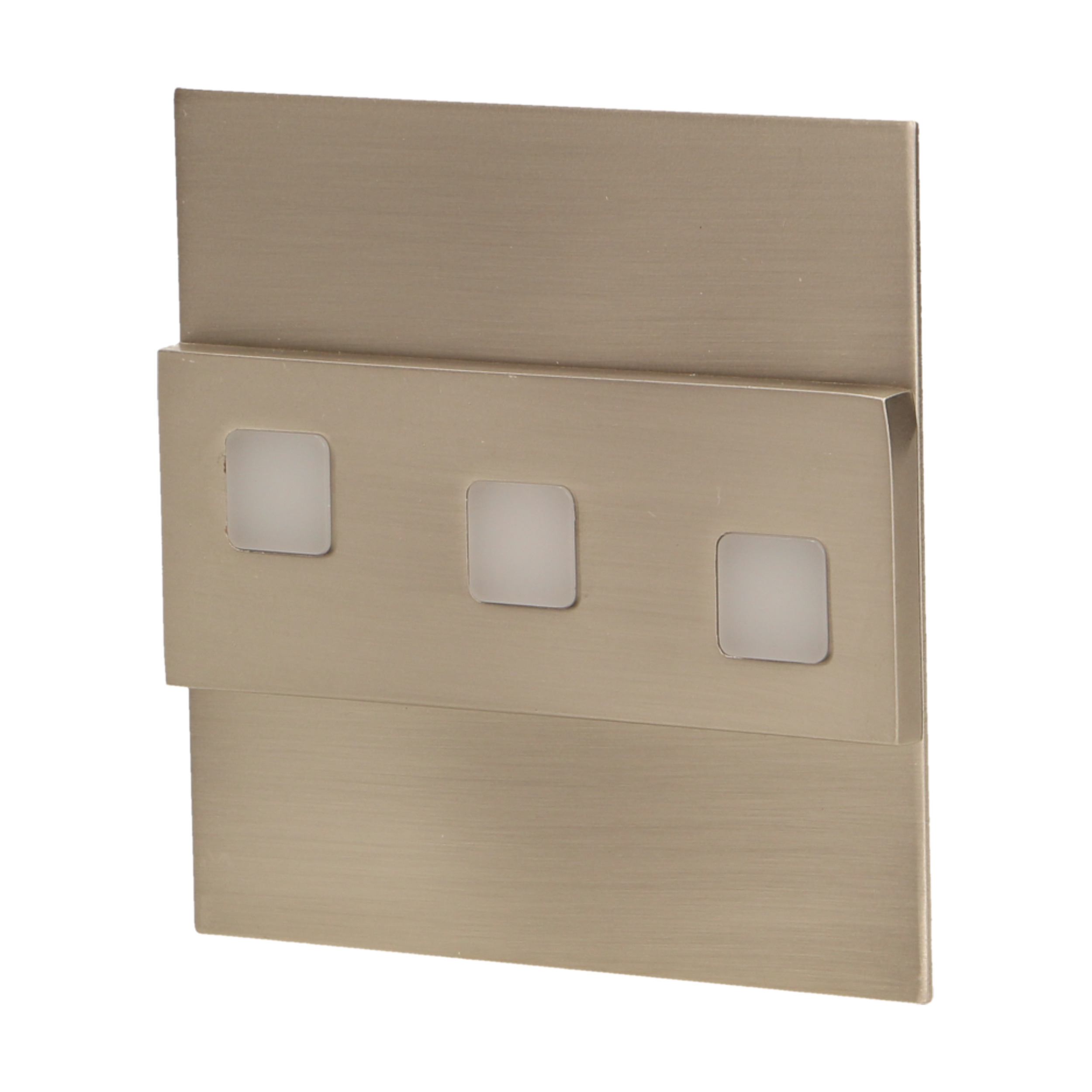 LEPUS LED 1,2W, oprawa schodowa natynkowa, 12V DC, 100lm, 3000K, satyna