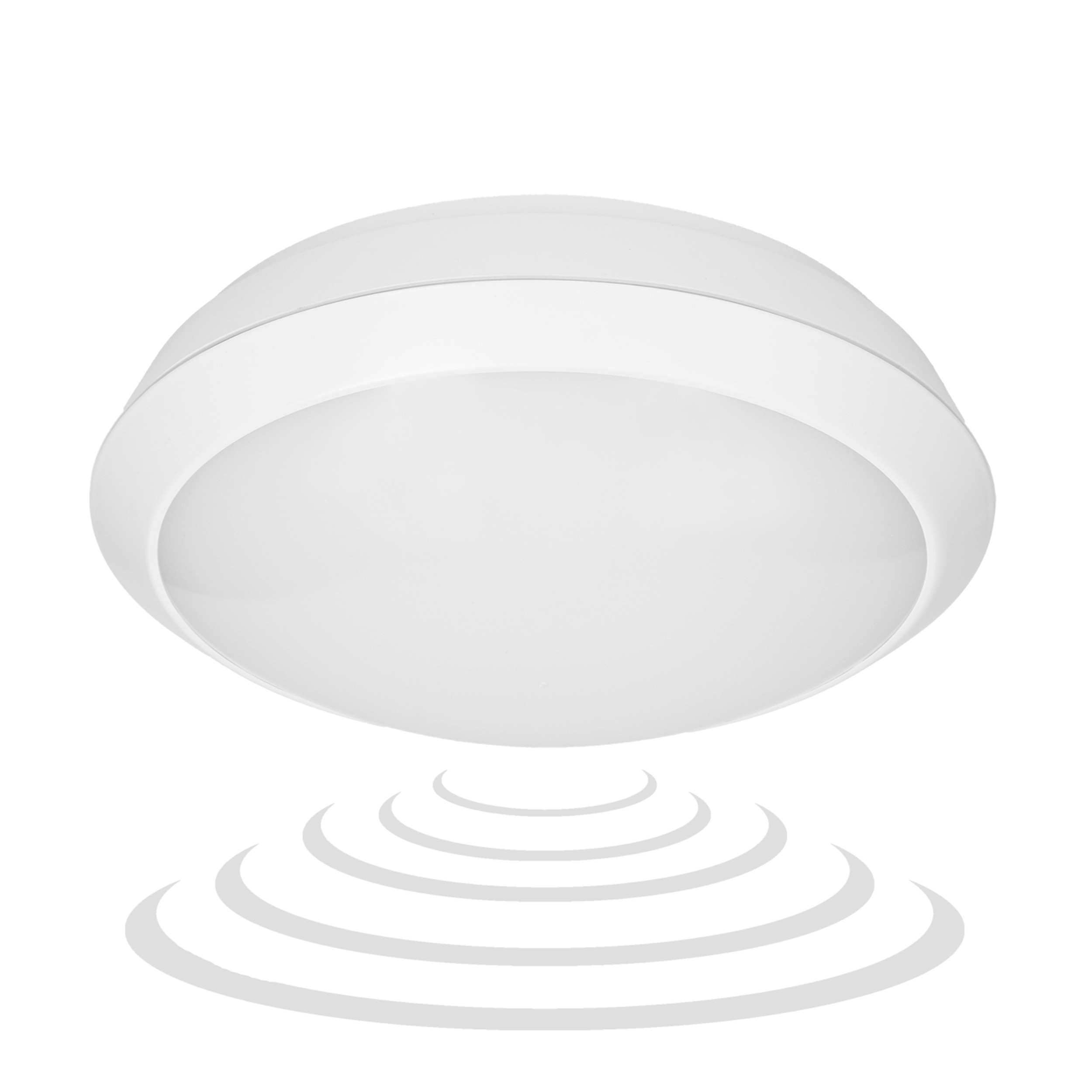 Plafon BRYZA ECO LED z mikrofalowym czujnikiem ruchu, biały, 12W