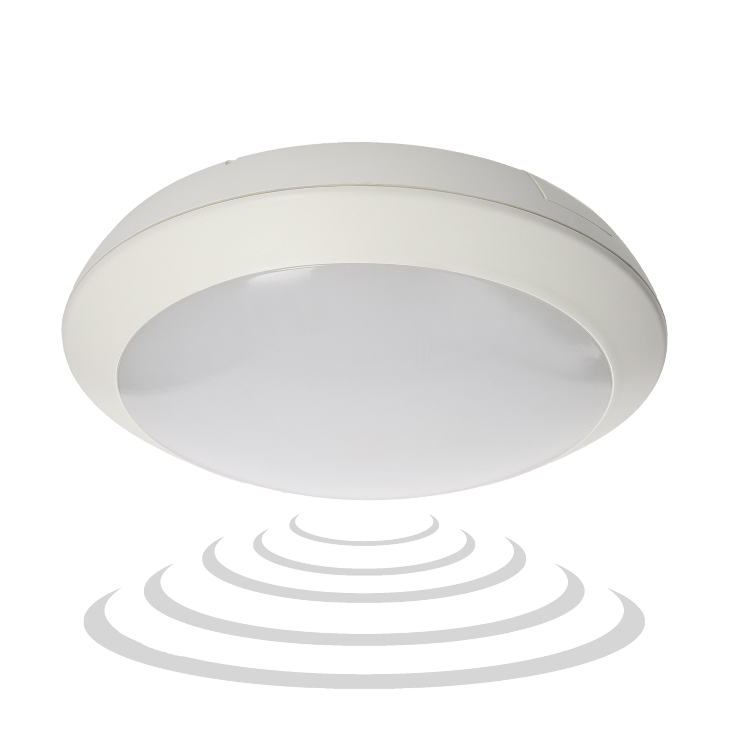 Plafon BRYZA LED 15W z mikrofalowym czujnikiem ruchu, biała