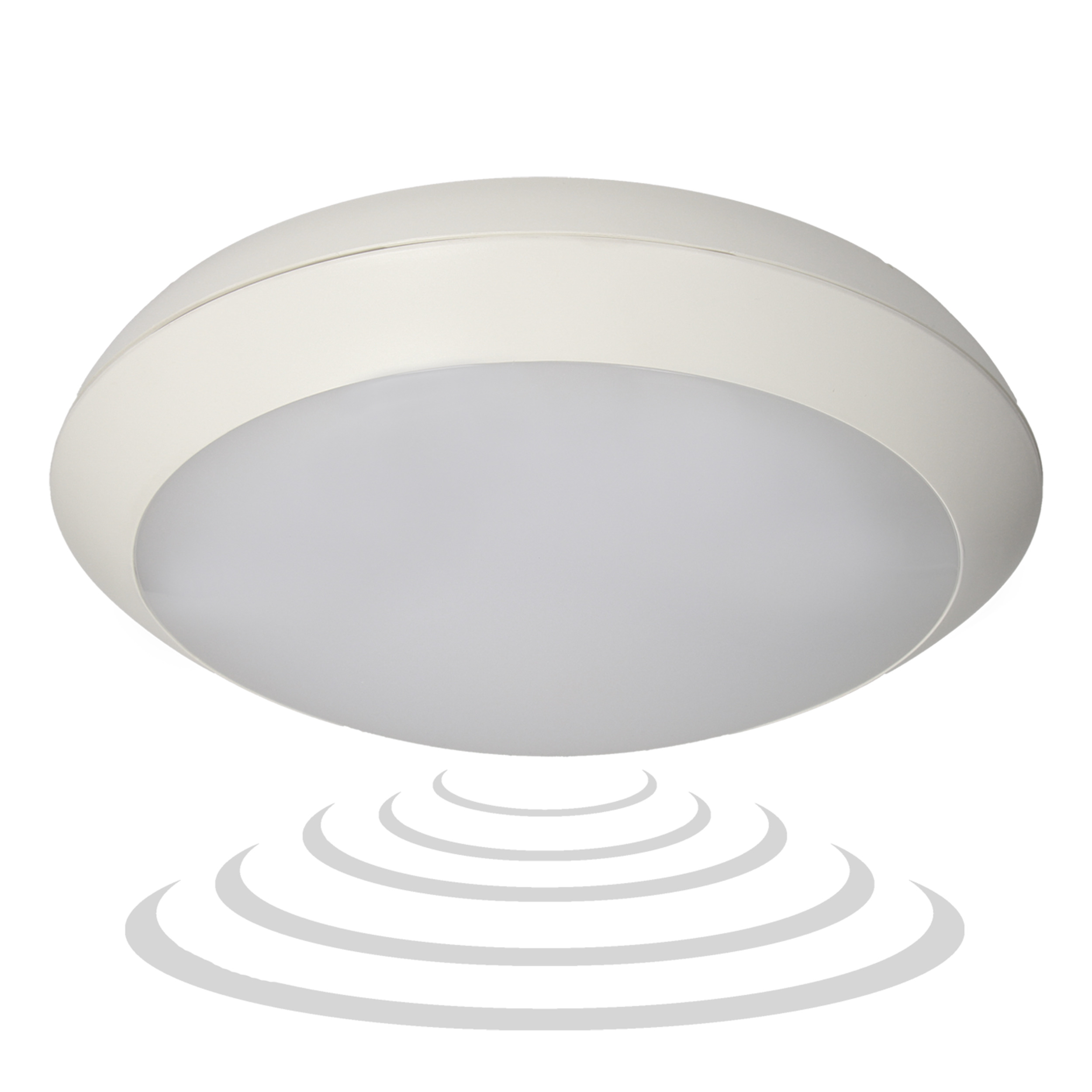 Plafon ZEFIR LED z mikrofalowym czujnikiem ruchu, biały, 25W