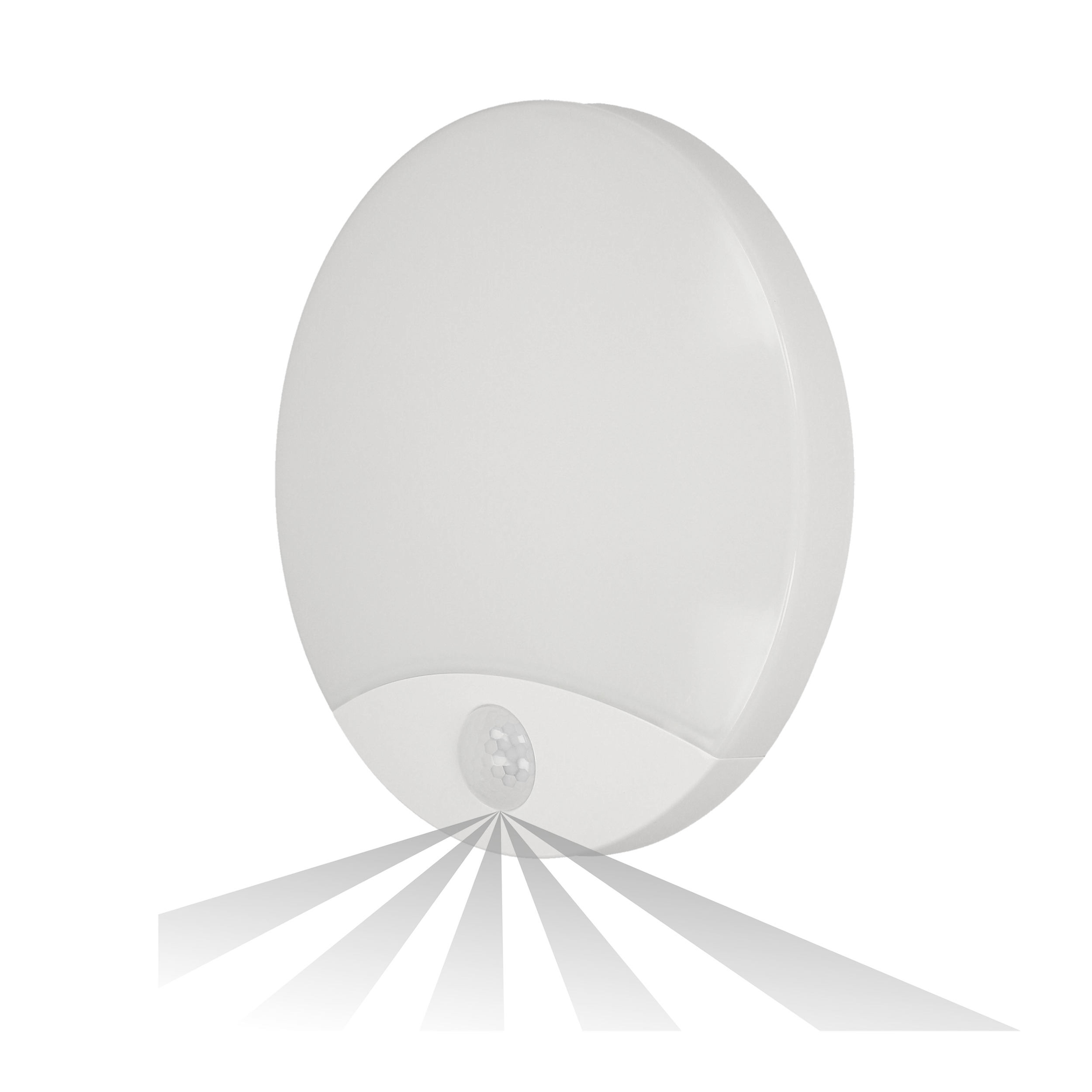 VIRAZON LED 15W, plafon z czujnikiem ruchu, 1050lm, IP44, 4000K, poliwęglan mleczny, biały