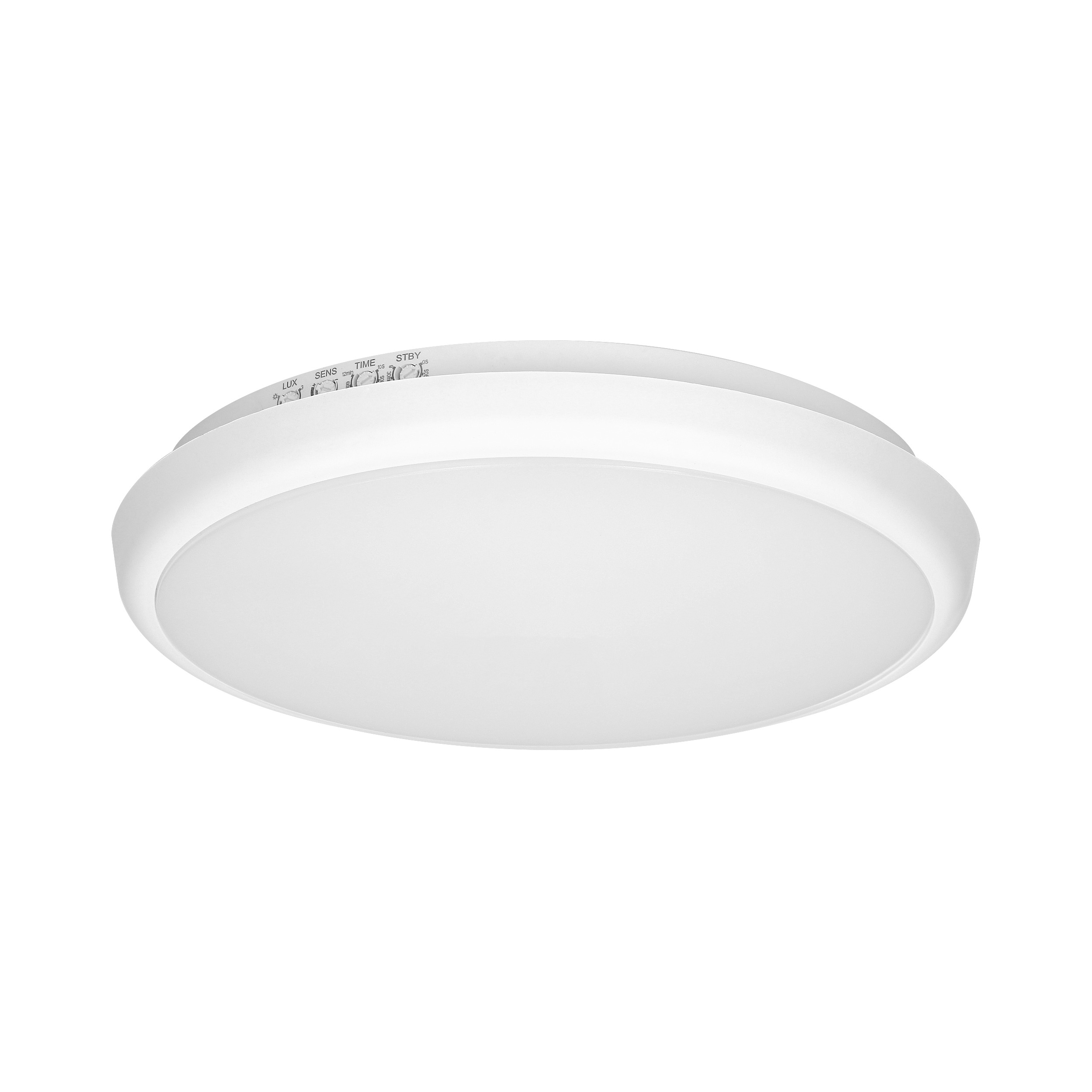 CERS LED 16W, plafon z mikrofalowym czujnikiem ruchu, 1300lm, IP54, 4000K, poliwęglan mleczny, biały, funkcja przyciemnienia