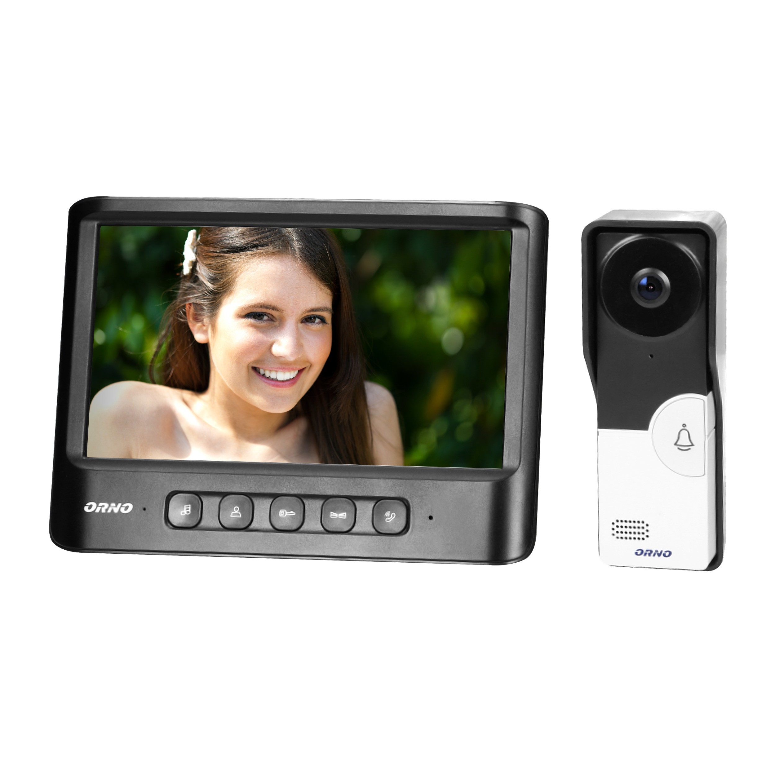 Zestaw wideodomofonowy, bezsłuchawkowy, kolor, LCD 7", czarny, IMAGO