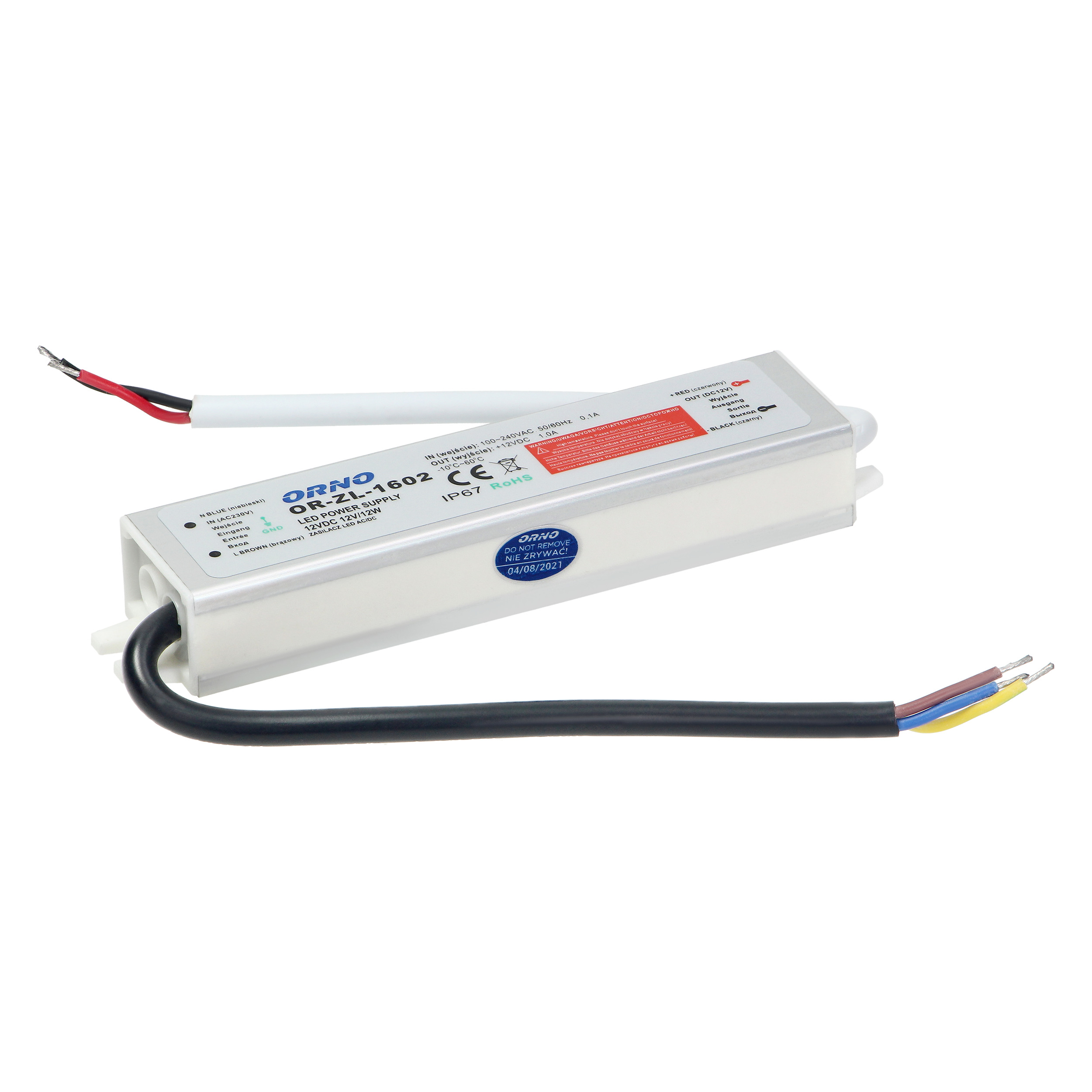 Zasilacz do LED 12VDC 12W, IP67