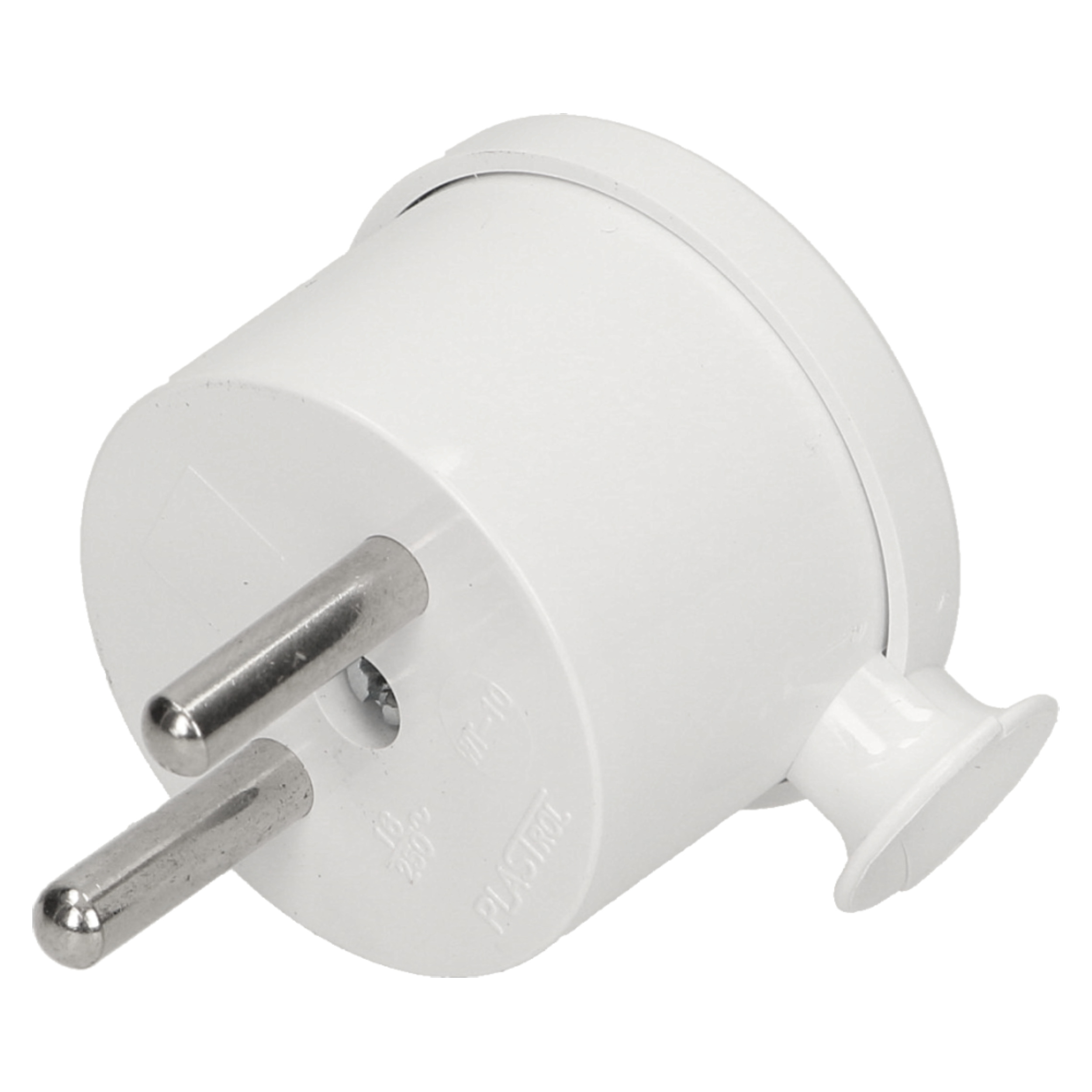 Wtyczka kątowa 2P MINI, biały