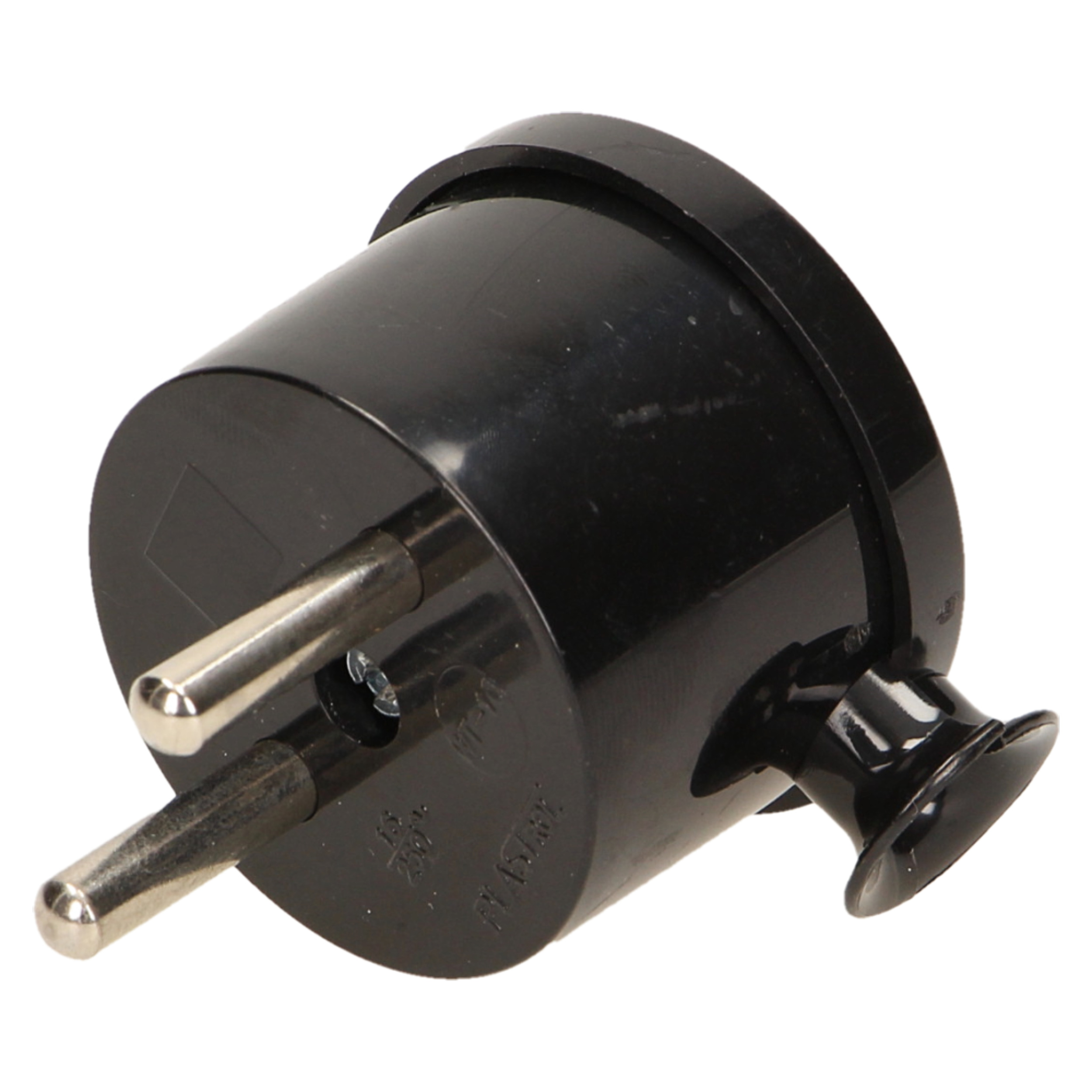 Wtyczka kątowa 2P MINI, czarny
