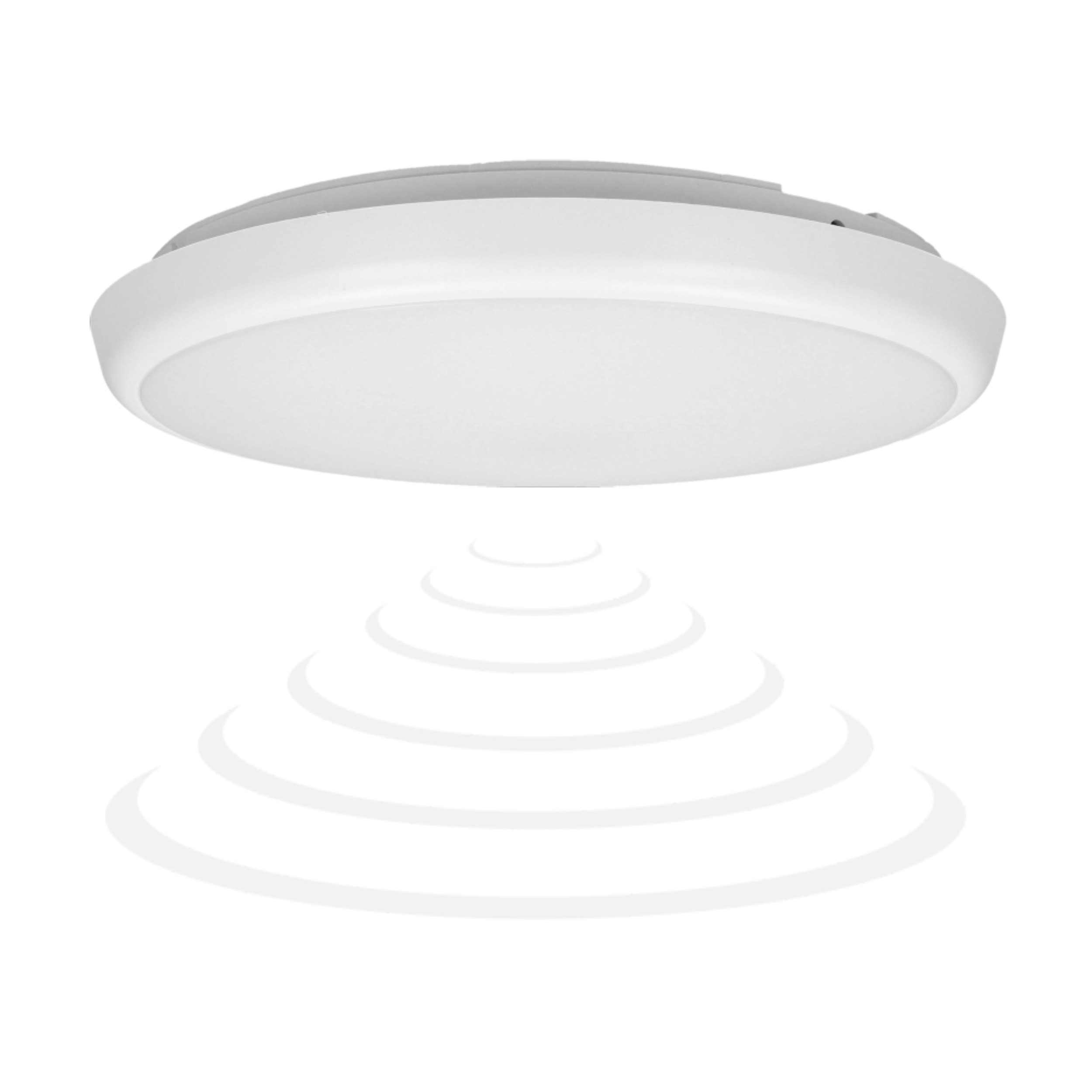 CERS LED plafon z mikrofalowym czujnikiem ruchu, LED 22W, 2000lm, IP65, 4000K, poliwęglan mleczny biały,...