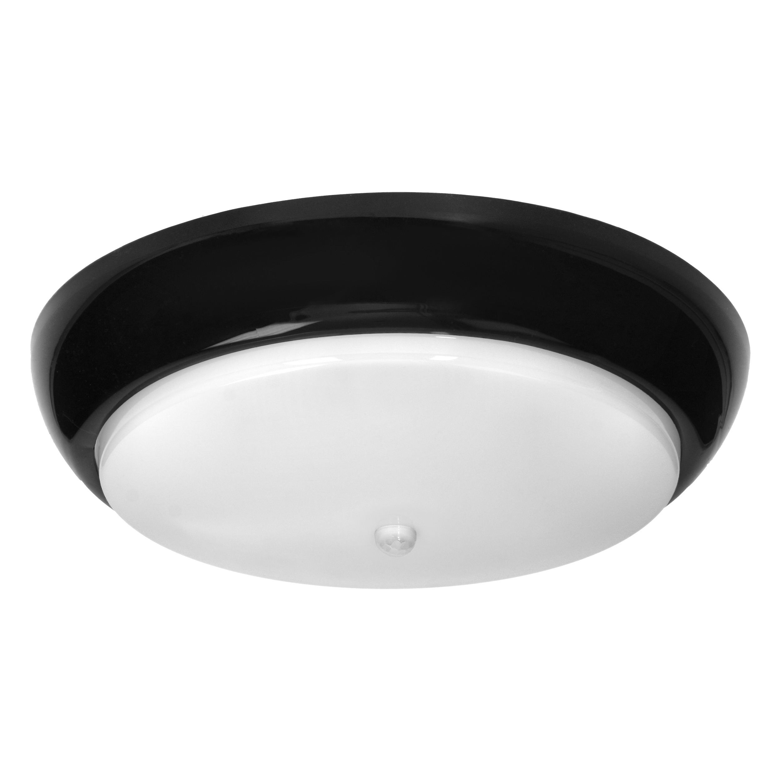 KOKO oprawa LED z czujnikiem ruchu PIR, 12W, 3000K, 1100lm, czarna-polipropylen, klosz matowy-poliwęglan,...