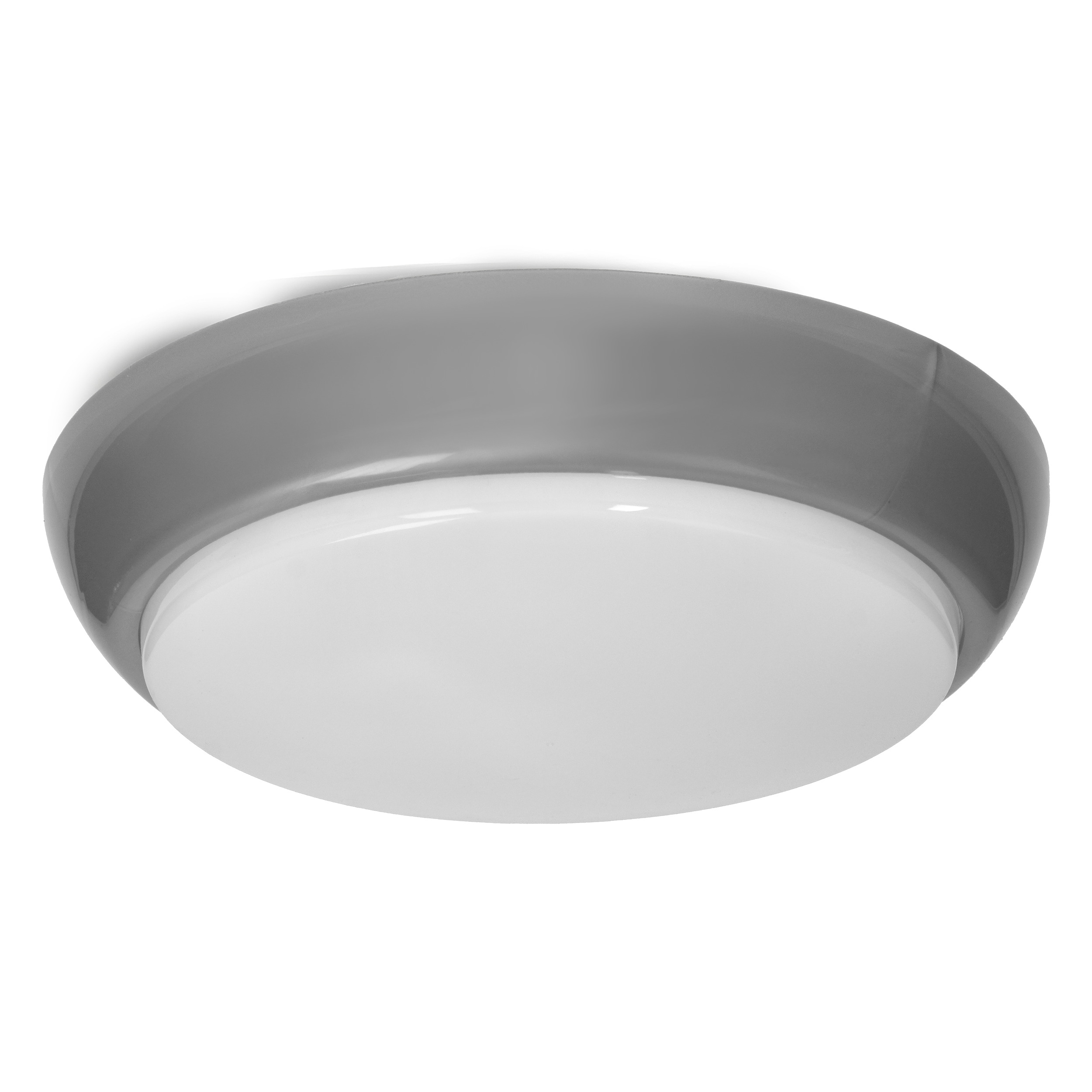 KOKO oprawa LED z mikrofalowym czujnikiem ruchu, 12W, 3000K, 1100lm, srebrna-polipropylen, klosz matowy-p...