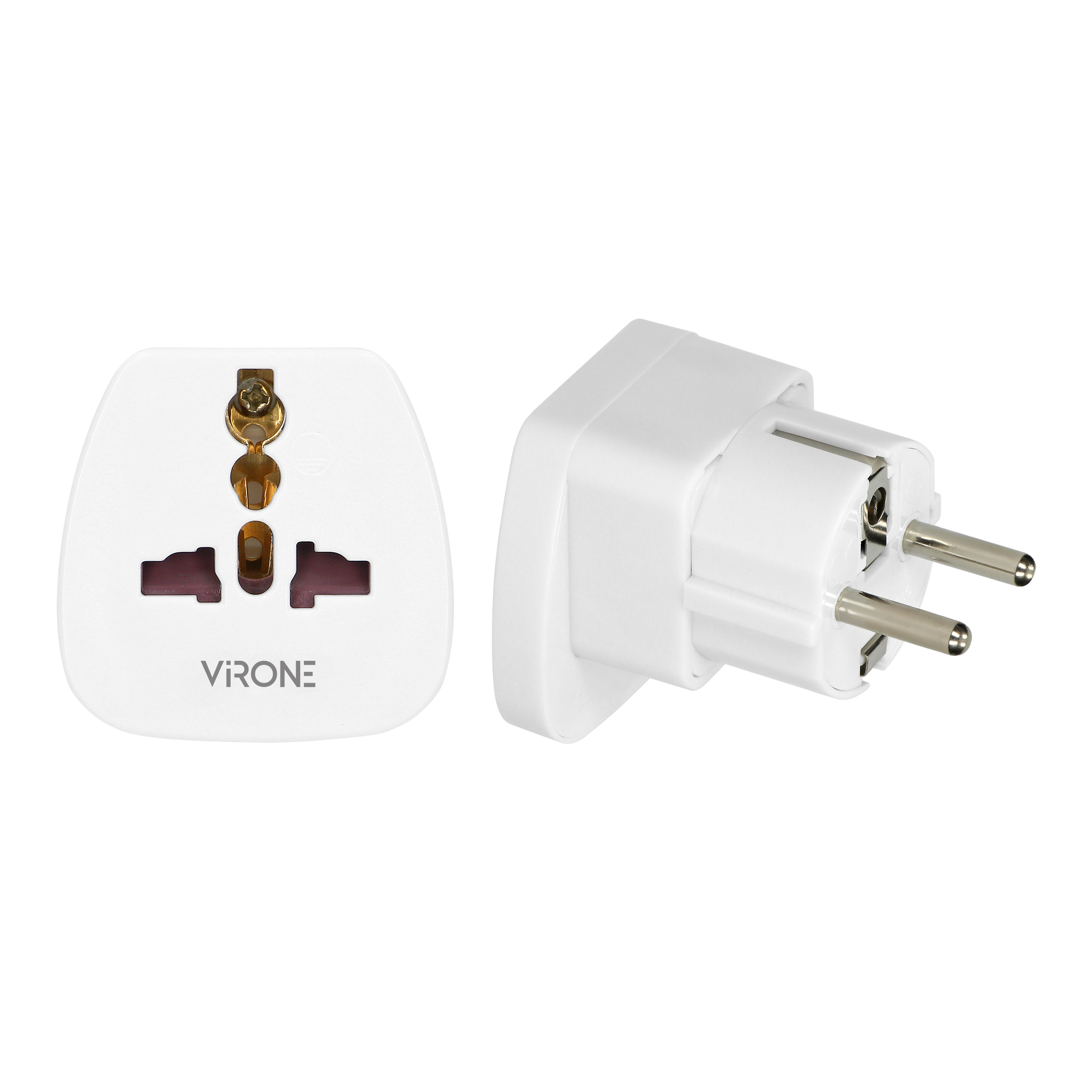 Adapter podróżny - World to EU, 230V/10A, biały