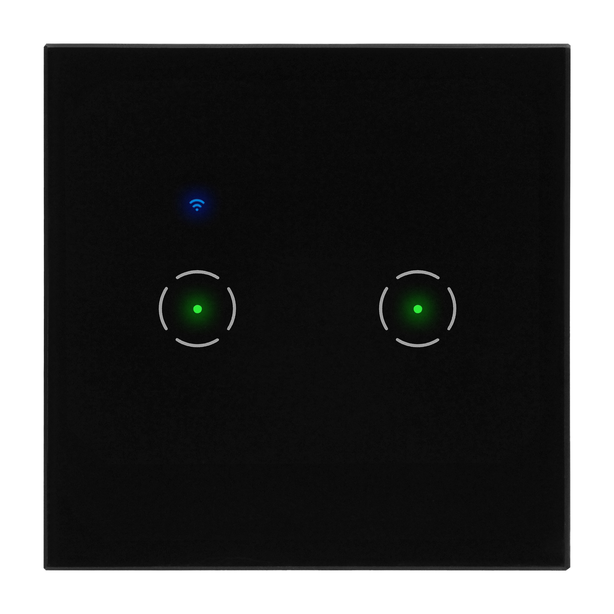 Włącznik podtynkowy podwójny Wi-Fi Tuya Smart Home, czarny