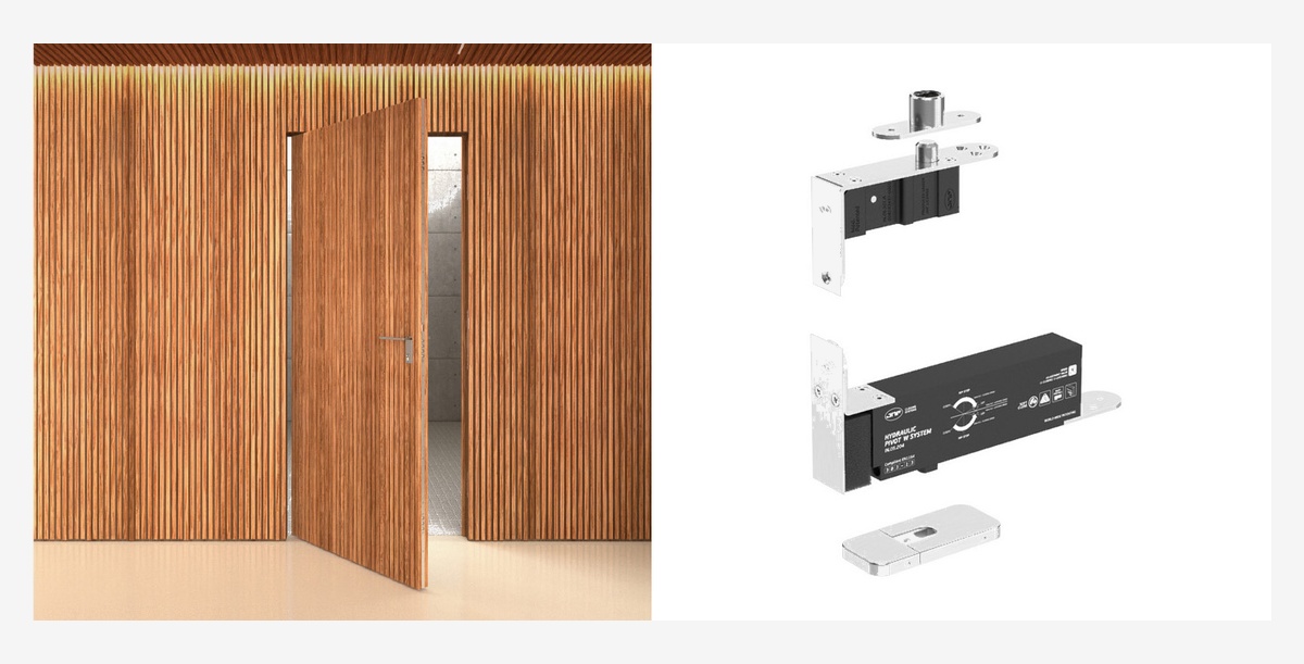 Zawias pivotowy hydrauliczny JNF 100 EDGE do drzwi o wadze do 100 kg