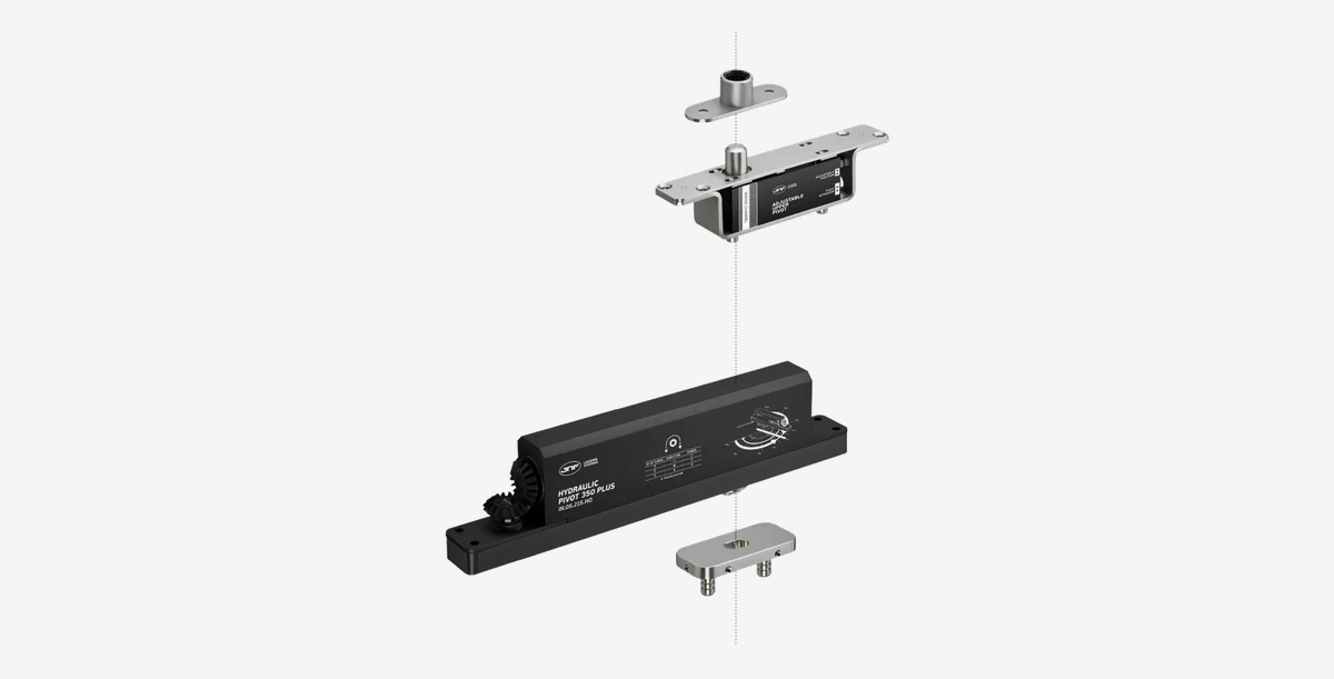 Zastosowanie zawiasu hydraulicznego JNF 350 PLUS do drzwi o dużej wadze