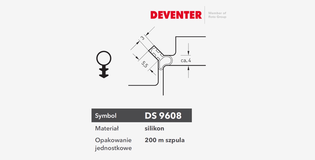 Przeznaczenie i materiał uszczelki Deventer DS 9609