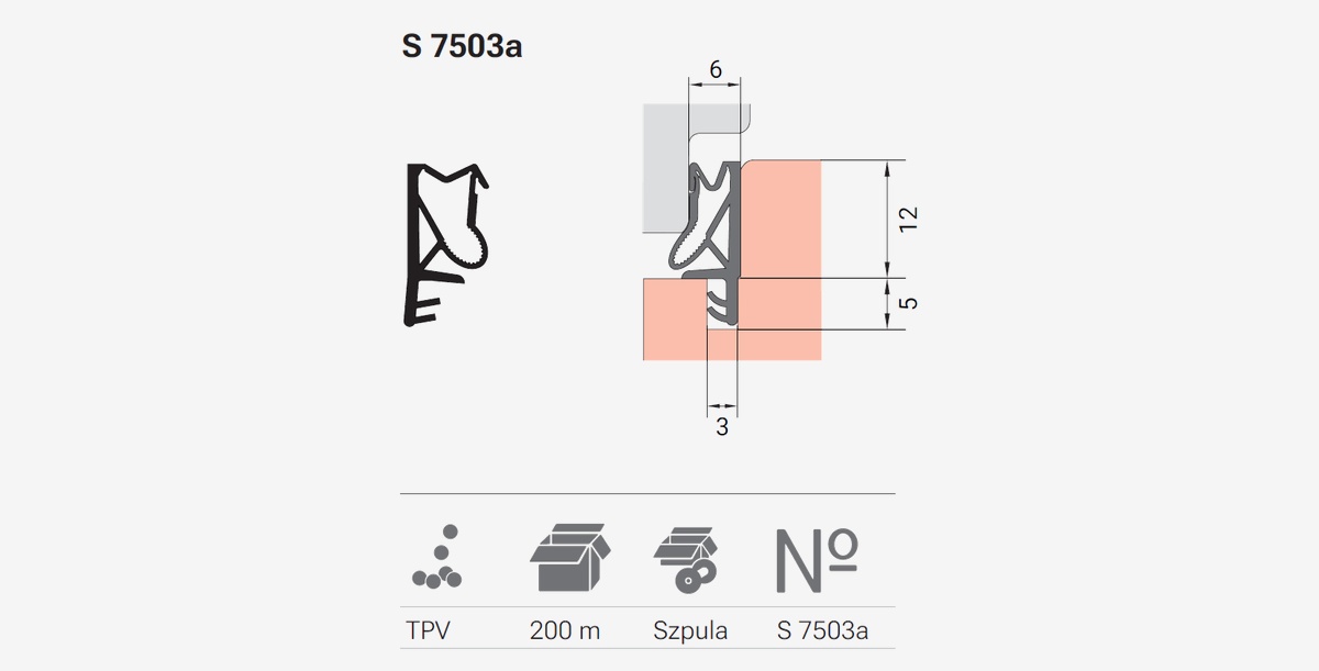 Uszczelka przylgowa Deventer S 7503a z TPV